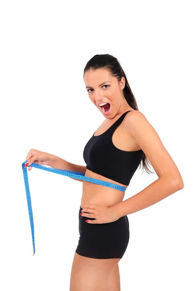 Isolierte Fitness-Frau — Stockfoto