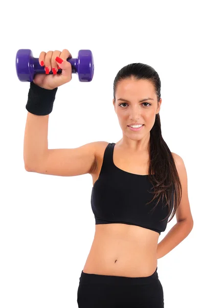 Izole fitness kadın — Stok fotoğraf