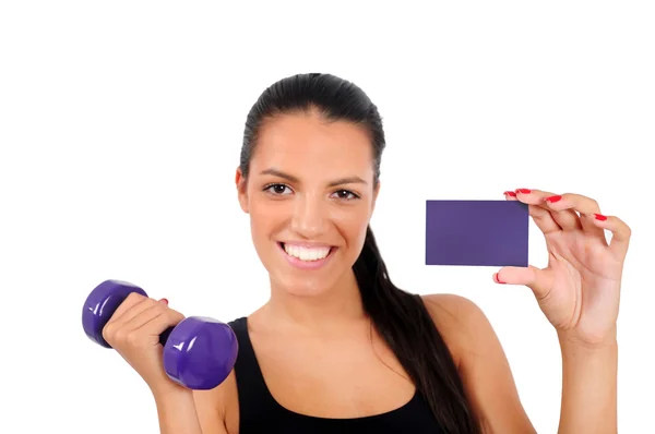 Isolated fitness woman — Stock Photo, Image