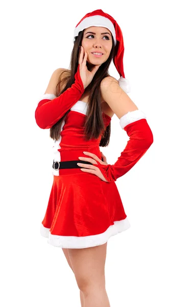 Isolated Christmas Girl — Stock Photo, Image