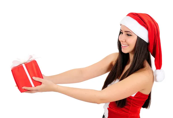 Isolato Natale ragazza — Foto Stock