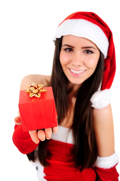 Isolato Natale ragazza — Foto Stock