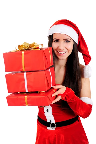 Isolato Natale ragazza — Foto Stock