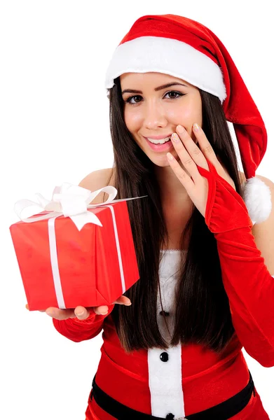 Isolated Christmas Girl — Stock Photo, Image