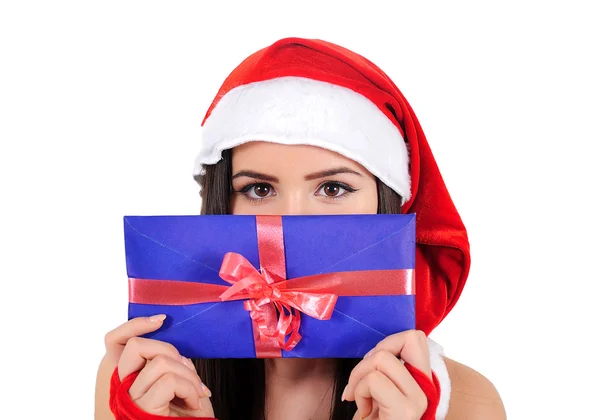 Isolato Natale ragazza — Foto Stock