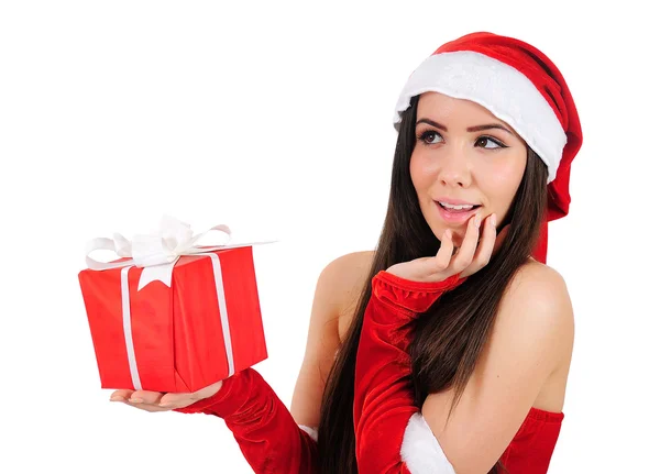 Isolato Natale ragazza — Foto Stock