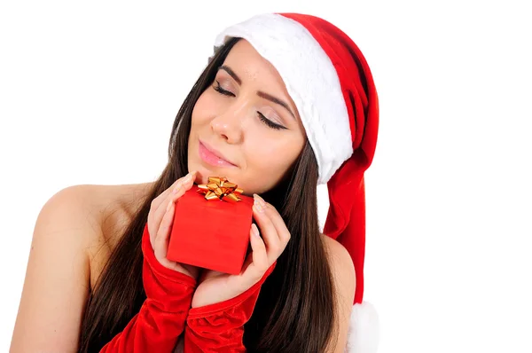 Isolato Natale ragazza — Foto Stock