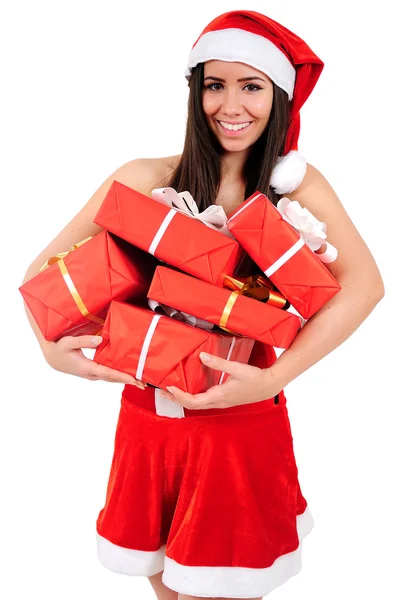 Aislado chica de Navidad — Foto de Stock