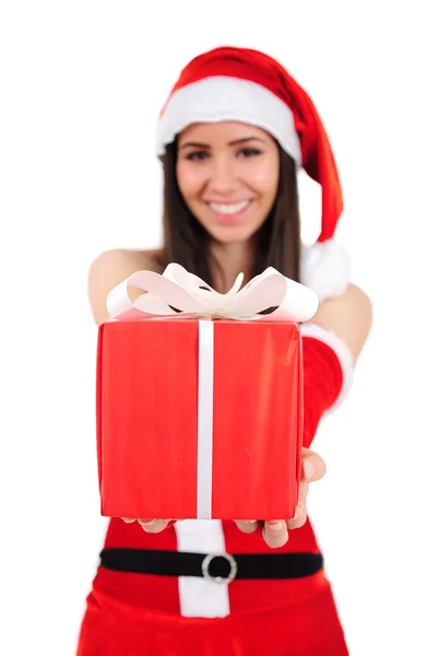 Isolato Natale ragazza — Foto Stock