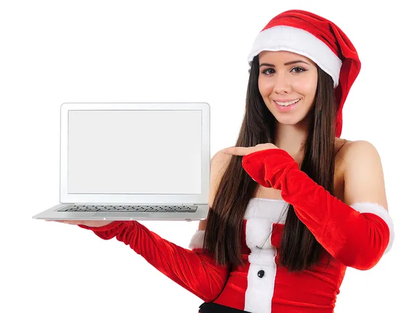 Isolato Natale ragazza — Foto Stock