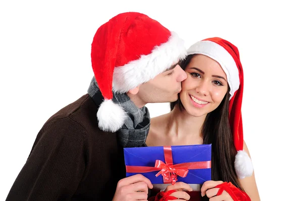 Elszigetelt karácsonyi pár — Stock Fotó