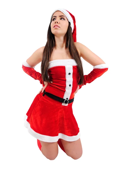 Isolated Christmas Girl — Stock Photo, Image