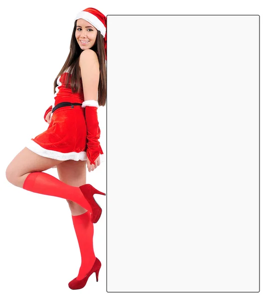 Isolato Natale ragazza — Foto Stock