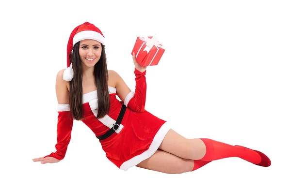 Isolated Christmas Girl — Stock Photo, Image