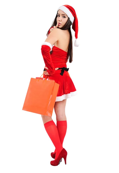 Isolated Christmas Girl — Stock Photo, Image