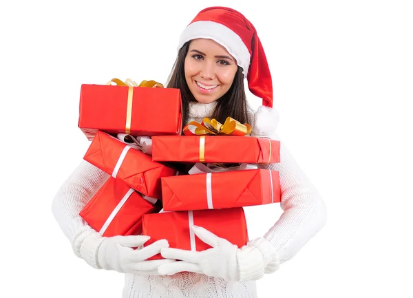 Isolato Natale ragazza — Foto Stock