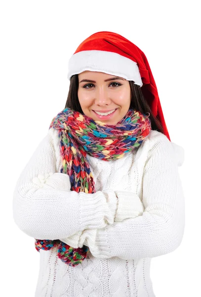 Isolato Natale ragazza — Foto Stock