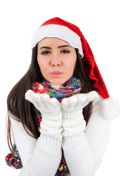 Isolato Natale ragazza — Foto Stock