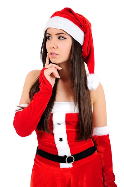 Isolato Natale ragazza — Foto Stock