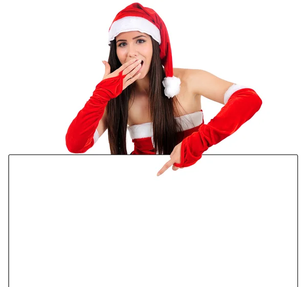 Aislado chica de Navidad —  Fotos de Stock