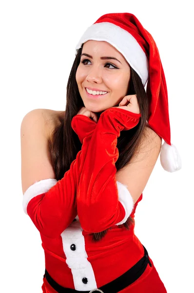 Isolierte Weihnachtsmädchen — Stockfoto