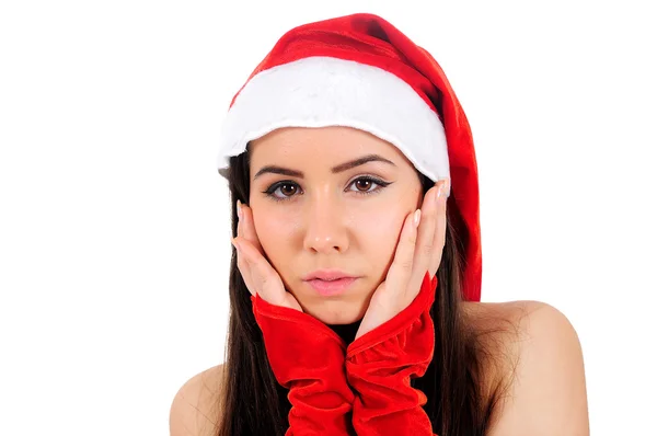 Isolato Natale ragazza — Foto Stock