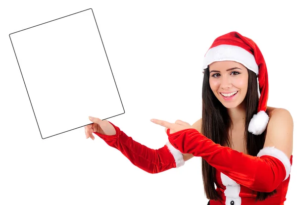 Geïsoleerde Kerstmis meisje — Stockfoto
