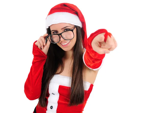 Isolated Christmas Girl — Stock Photo, Image