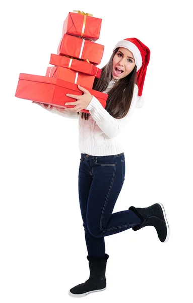 Isolated Christmas Girl Stock Picture