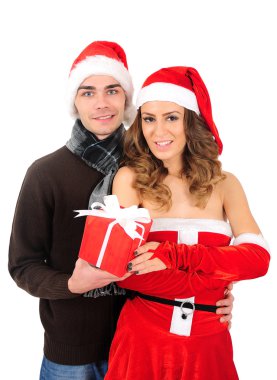 Genç Noel çift izole