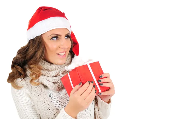 Isolato giovane Natale ragazza — Foto Stock