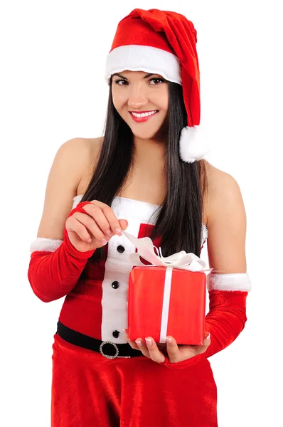 Isolato Natale ragazza — Foto Stock