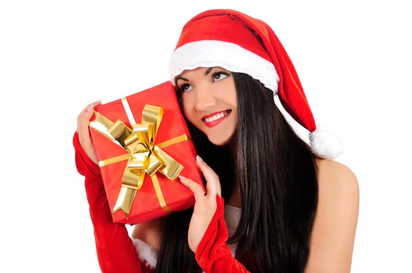 Isolato Natale ragazza — Foto Stock