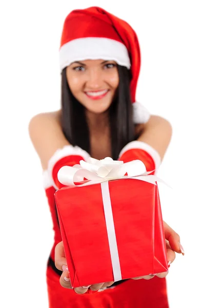 Aislado chica de Navidad — Foto de Stock