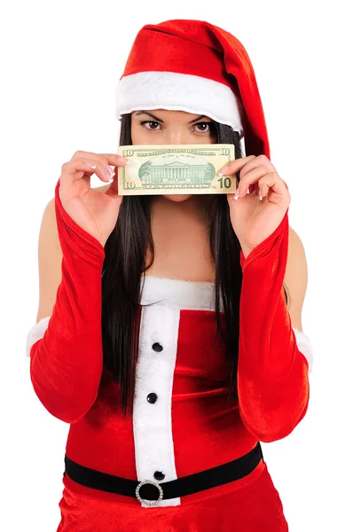 Isolated christmas girl — Stock Photo, Image