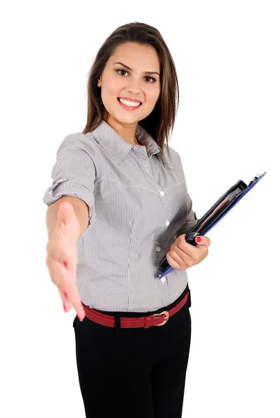 Isolated business woman — Stock Photo, Image