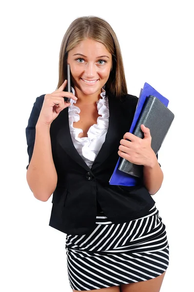 Mujer de negocios aislada — Foto de Stock