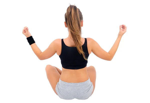 Izolované fitness žena — Stock fotografie