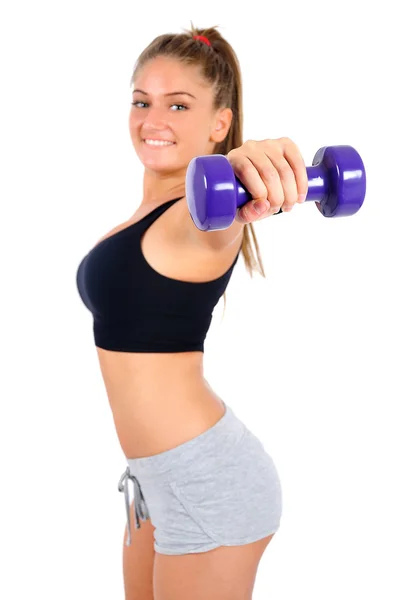 Isolierte Fitness-Frau — Stockfoto