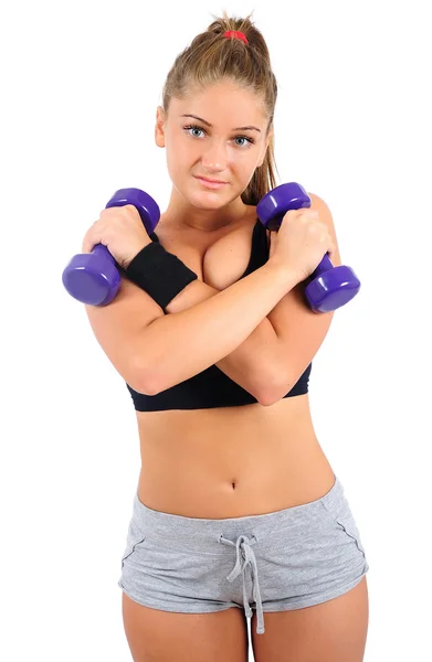 Mulher Fitness isolado — Fotografia de Stock