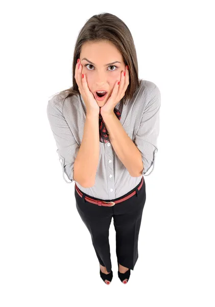 Isolated business woman Stock Image