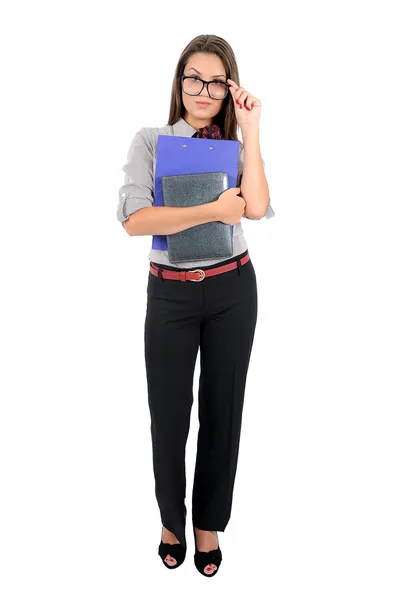 Isolated business woman Royalty Free Stock Images