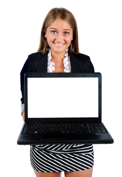 Isolated business woman Stock Photo