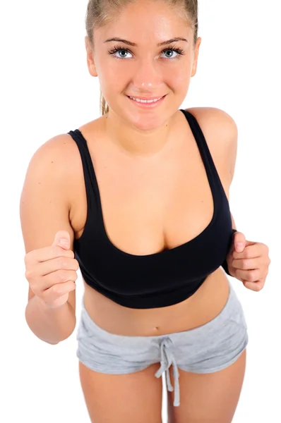 Isolated fitness woman Stock Image