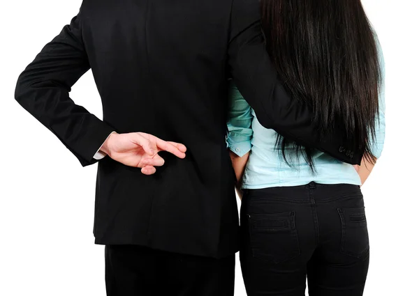 Isolated business couple — Stock Photo, Image