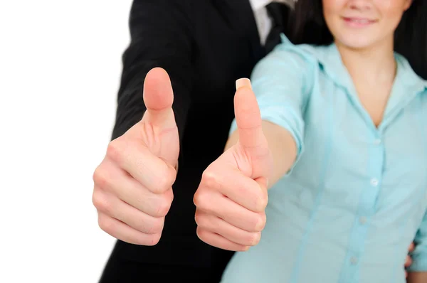 Isolated business couple — Stock Photo, Image