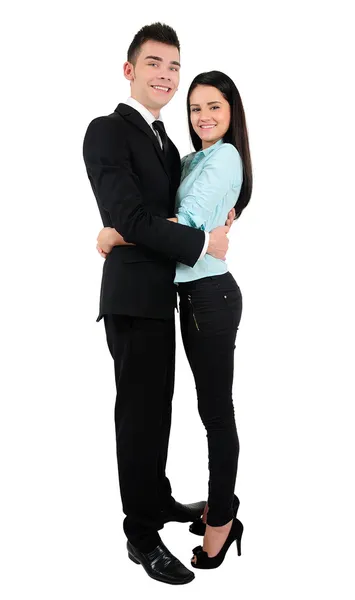 Isolated business couple — Stock Photo, Image