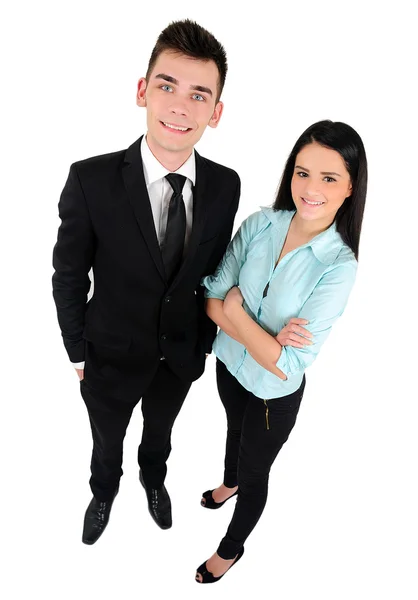 Isolated business couple — Stock Photo, Image