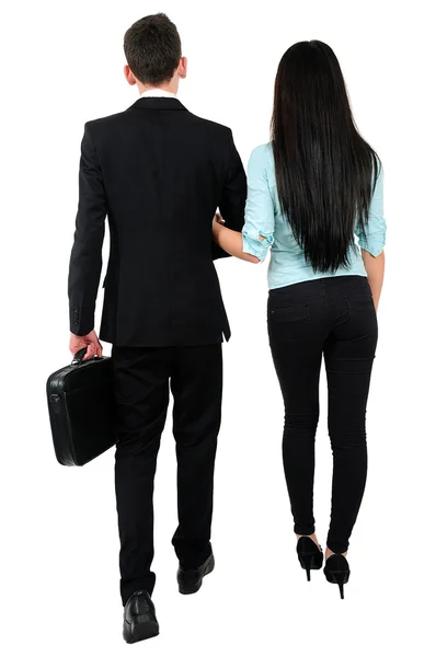 Isolated business couple — Stock Photo, Image