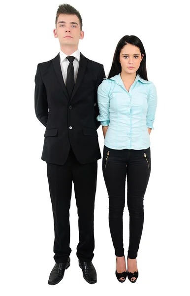 Isolated business couple — Stock Photo, Image